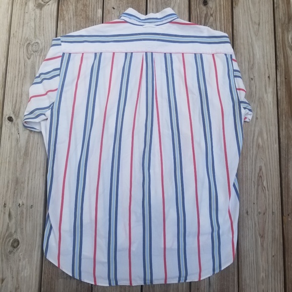 Vintage 90s Tommy Hilfiger Mens Long Sleeve Striped Button Down Dress Shirt XL - Picture 6 of 8